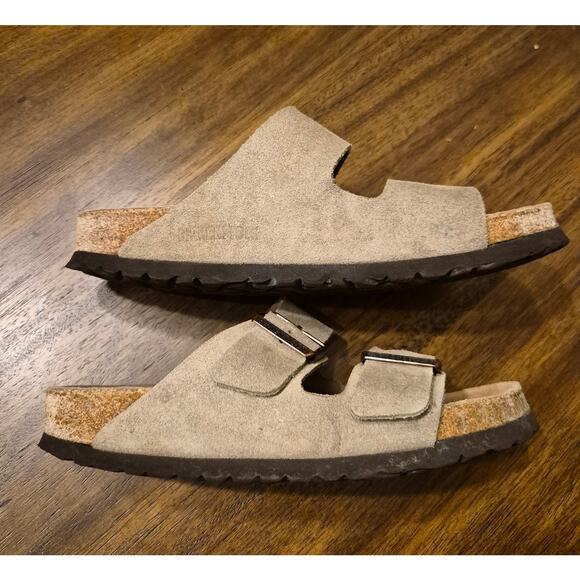 Birkenstock Arizona Suede Sandals in Taupe - Picture 6 of 7
